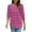 Hot Pink, variant on Shirts For Women Trendy Sevevn Womens Fashion Casual Printed 3/4 Sleeve Smocked Cuffs Blouse Top