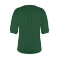 thumbnail image 5 of IYYVV Womens Puff Short Sleeve Tunic Tops Pleated Crew Neck Blouses Dressy Casual Loose Fit Spring And Summer T Shirts Green S, 5 of 6
