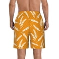 thumbnail image 3 of Kdxio Autumn Orange Wheat Pattern Mens Casual Shorts - Drawstring Summer Beach Sports Shorts for Men, 3 of 5