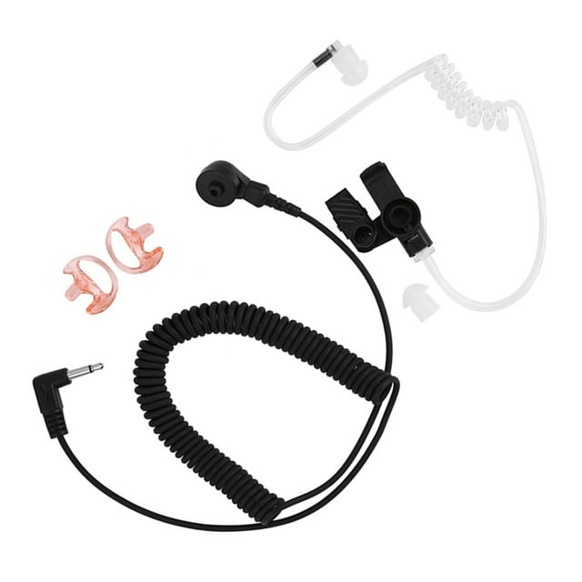 Soft Silicone Radio De Dos Conducto De Aire Portátil De 3.5 Mm Auriculares Individuales, Solo Auricular De Tubo Acústico, Reemplazo De Profesionales De La Ley Para