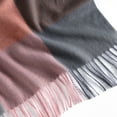 thumbnail image 7 of Tbopshirt Scarf for Women,Christmas Gifts for Women Ladies Scarf Striped Color Plaid Shawl Elegant Ladies Style Warm Comfortable and Winter Scarf Womens Scarves, 7 of 7