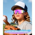 thumbnail image 3 of Lentes de Sol QALLY para Niños con Protección UV400 para Béisbol, Edades 4-14, 3 of 8