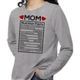 thumbnail image 2 of Mom Nutrition Facts Long Sleeve Shirt Unisex 2X-Large Grey, 2 of 5
