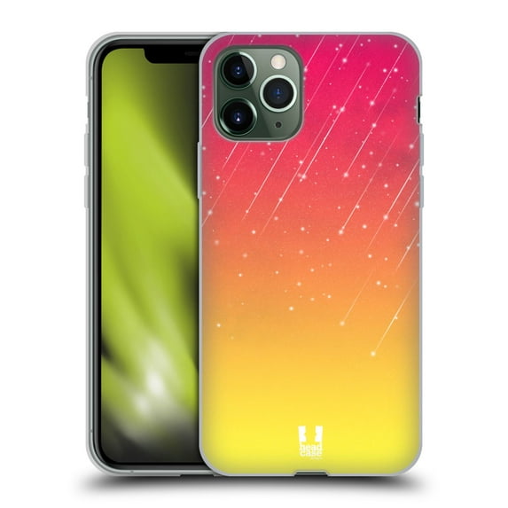 Head Case Designs Neon Rain Ombre Pink Yellow Soft Gel Case Compatible with Apple iPhone 11 Pro