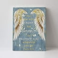 thumbnail image 5 of Psalm 91 Wall Art Bible Verse Wall Decor Christian Scriptures Canvas Painting Prints Religious Angel Wings Pictures Modern Artwork Home Decoration for Bathroom Bedroom Living Room 16"x12", 5 of 6