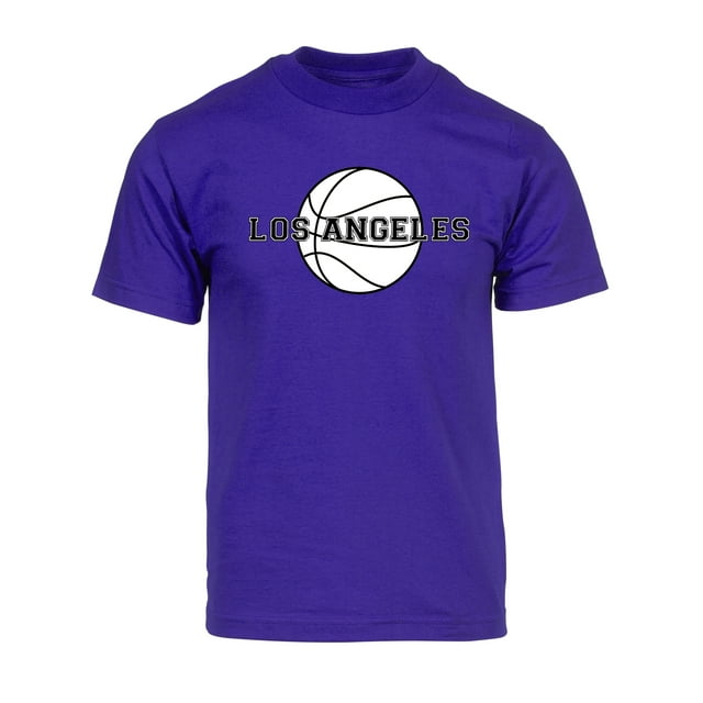 Gravity Threads T-Shirt de Basketball à Manches Courtes pour Hommes Los Angeles - Violet - 3TG