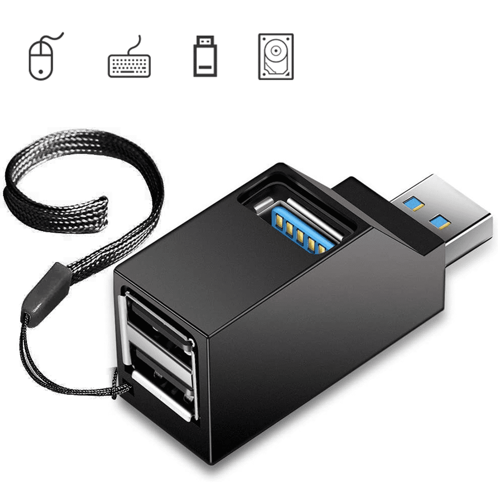 Underlegen Umoderne råolie USB 3.0 3-port Hub (2 USB 2.0 + USB 3.0), Data Hub for And PCs and Other USB  3.0 Compatible Devices BLACK | Walmart Canada