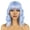 Sky Blue, variant on Short Wigs for Women, Wavy Synthetic Bob Wig with Bangs, Loose Curly Shoulder Length Curly Wigs with Hairnet