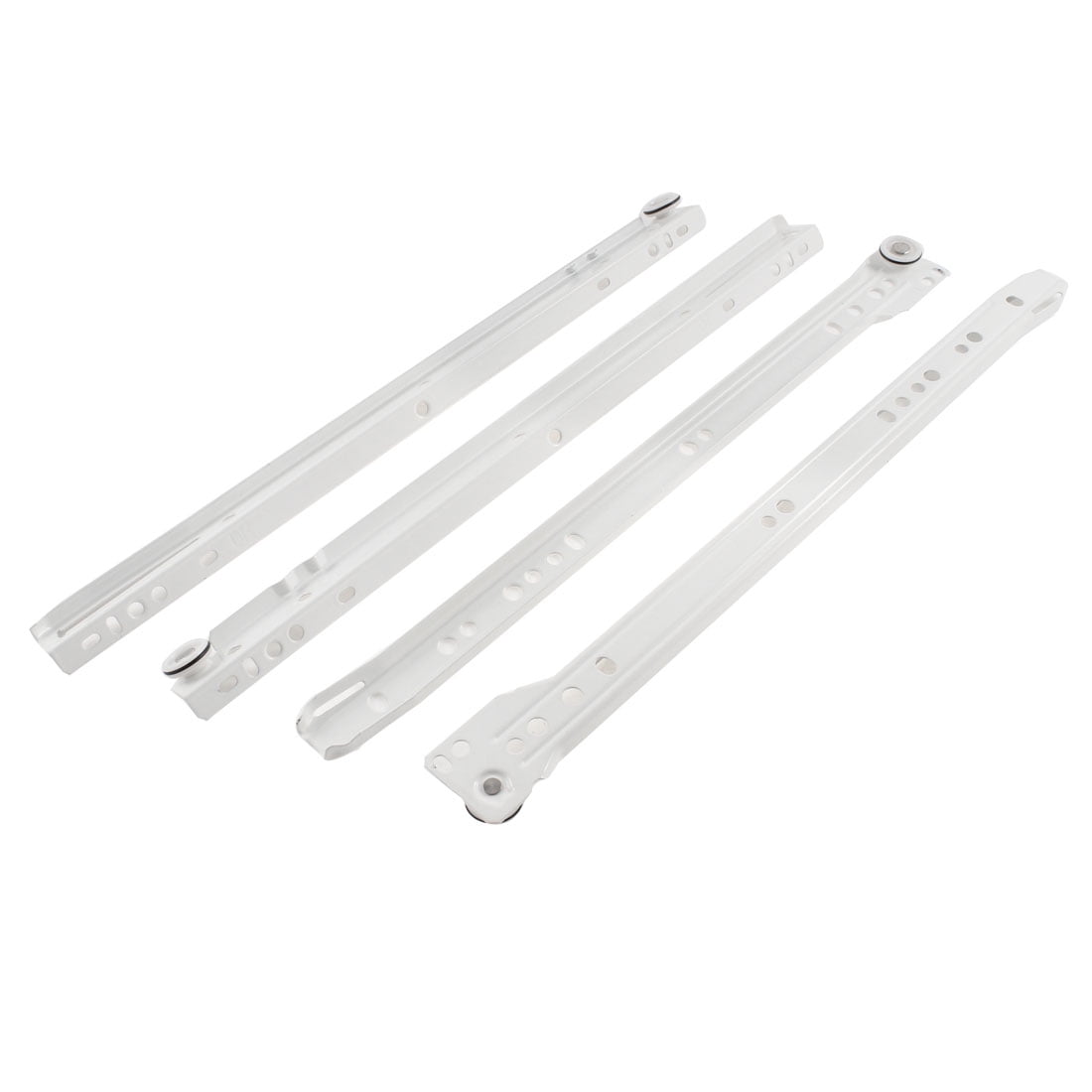 Uxcell White Metal Computer Desk Drawer Slides Pair 14" with Screws