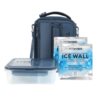 Titan PRO Expandable Lunch Box with Ice Walls & Bento Box Leak Proof 8.45QT Insulated Cooler Bag Keeps Food Cold 6 Hours Arctic Zone - BLUE
