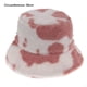 thumbnail image 2 of Sombreros De Cubo De Felpa Con Estampado De Vaca Para Otoño E Invierno, Sombrero Cálido Para Exteriores Con Cuerda Ajustable, Sombrero De Pescador Unisex Para Lavabo seitruly AP006287-02, 2 of 6