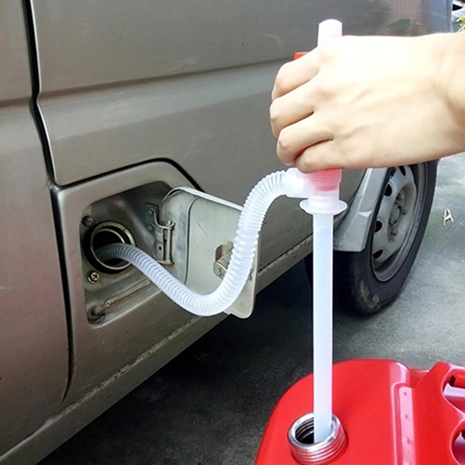 Car Oil Water Gas Liqud Pump Hand Manual Transfer Siphon Hose Auto Truck Vehicle 