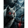 thumbnail image 6 of 3D Three-Dimensional Printing Men's T-Shirt Dark Moon Wolf Holy Sword Trendy Design Plus Size Trendy Men's Fashion Casual Short Sleeve, 6 of 6