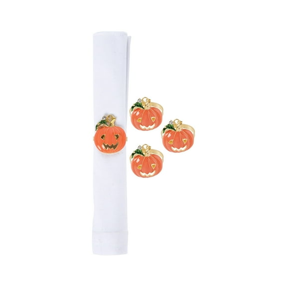 Pumpkin Halloween Napkin Ring Set of 4
