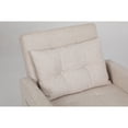 thumbnail image 4 of Convertible Armchair Bed, Beige Linen, Adjustable With And Side Pocket For Chair Bed Humanization Design, Linen Beige, Fits Apartments , &, 4 of 5