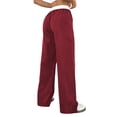 thumbnail image 4 of Women's Wide Leg Track Pants with Pockets, High Waisted Drawstring Sweatpants, Side Stripe Casual Lounge Workout Pants, 4 of 8