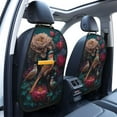 thumbnail image 3 of Gaeub Colorful Rose Bird Print Anti-Kick Storage Mat for Car Seats 2 Pcs, Car Kick Mats with 3 Pocket Protector, Essential Car Seat Protector for Child Car Seat,Car Seat Protector, 3 of 8