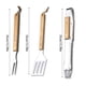 thumbnail image 3 of Pala con mango de madera, tenedor, herramientas para barbacoa al aire libre, juego de barbacoa, parrilla, Clip para barbacoa doméstica, 3 uds., 3 of 6