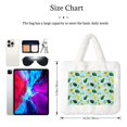 thumbnail image 3 of Cauagu Avocado Flowers And Leaves Pattern Women's Plush Tote Bag,Soft Underarm Bag Ladies Fluffy Shoulder Bag Plush Handbag Women Furry Tote Bag for Autumn and Winter, 3 of 7