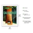 thumbnail image 2 of California Redwoods - Vintage Travel Poster by David Klein c.1950s - Japanese Unryu Rice Paper Art Print (Unframed) 12 x 16 in, 2 of 4