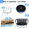 thumbnail image 6 of YORIN Trampoline for 5-6 Kids, 14 FT 8 FT 10FT 12FT Trampoline for Adults with Enclosure Net, Ladder, Light, 1400LBS Weight Capacity Outdoor Round Recreational Trampoline, Heavy Duty Trampoline, 6 of 7