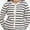 White Black, variant on Women's Striped Cardigan Sweater Trendy Long Sleeve Button Down Crew neck Cardigans