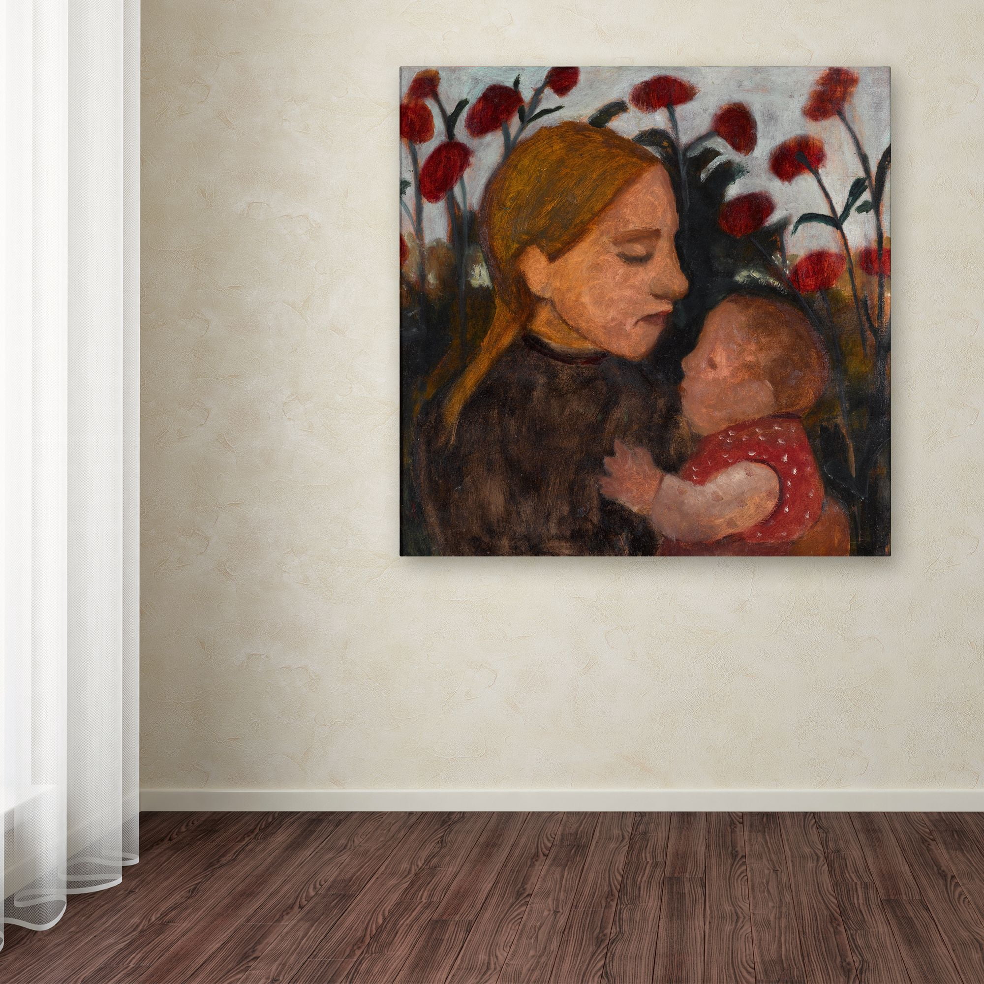Paula Modersohn Becker 'Girl With Child' Canvas Art