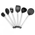 thumbnail image 2 of Silicone Cooking Tools, High Temperature  Spatula, Non-Stick For Home Kitchen Accessory Black, 2 of 8