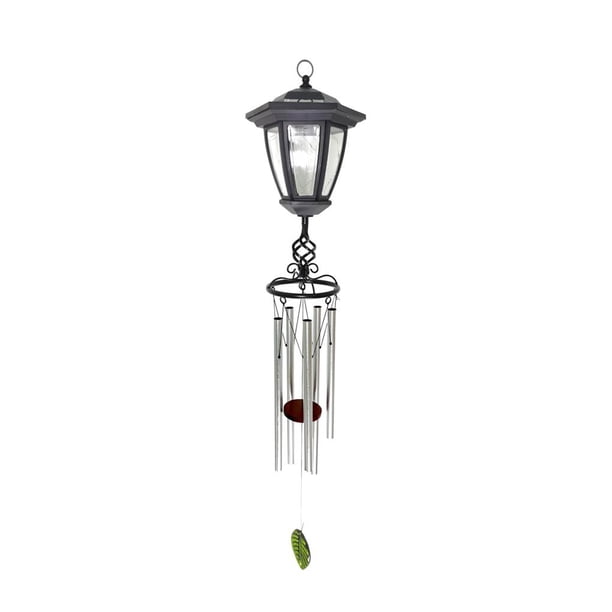 Carillón De Viento Lámpara Solar Encantador Colgante Led Carillón De Viento Linterna Ip65 Impermeable Energía Solar Jardín Al Aire Libre Patio Decoración Lámpara Con 20 Luces Led De Cadena De Cobre Yuarrent HA014396-00