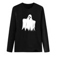 thumbnail image 4 of Camiseta luminosa de manga larga verde fluorescente de noche de Halloween para mujer Tops Fridja  hj2631, 4 of 7