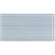 WS Tiles - Peel & Stick Hand Painted Soft Gray 3 in. x 6 in. Individual Glass Subway Wall Tile (8 sq. ft / Case)