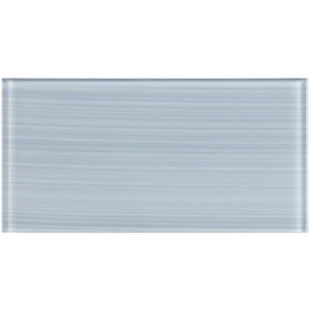 WS Tiles - Peel & Stick Hand Painted Soft Gray 3 in. x 6 in. Individual Glass Subway Wall Tile (8 sq. ft / Case)