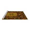 thumbnail image 2 of Ahgly Company Machine Washable Indoor Square Medallion Yellow French Area Rugs, 3' Square, 2 of 4
