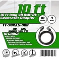 thumbnail image 2 of 30 Amp RV Extension Cord 10 Ft - 10/3 SOOW TT-30P to NEMA L5-30R 125v RV Power Cord, 2 of 3