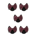 thumbnail image 3 of Transemion Wide Application Bow Work Hair Clips Snood Net For Stylish And Convenient Good Gifts Cloth Bowknot Hair Clip Hairnets Two Bows-wine red 5Set, 3 of 6