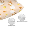 thumbnail image 3 of Kdxio Cotton Pillow Cases 16"x24" Pillowcases,Soft and Breathable Bedroom Pillow Cases-Cute Duck And Flower-No Pillow Core, 3 of 5