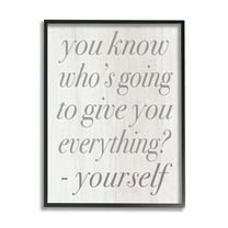 Stupell Industries Who's Going to Give You Everything Inspirational Phrase, 24 x 30, Design by Daphne Polselli