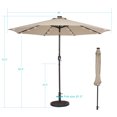 thumbnail image 2 of CHYVARY 9ft LED Patio Umbrella Market Outside Table Umbrella for Deck, Poolside and Patio, Sand, 2 of 8