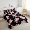 thumbnail image 3 of Feelyou Fashion Bowknot Boot Full Size Comforter Sets for Girl, Cute Western Cowgirl Princess Bedding Comforter Set, Hippie Texas Stars Reversible Bedding Sets, Lightweight Room Decor, 3pcs, 3 of 8
