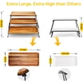 thumbnail image 6 of 3 Tier Cupcake Stand and Tower Large Serving Tray for Party, Acacia Wooden Dessert Table Display Set, Decorative Tiered Tray for Cheese and Charcuterie, Rustic Wood Serving Platters, 6 of 8