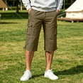 thumbnail image 2 of Cargo Shorts for Men Below Knee Stretch Waist Hiking Shorts Casual Quick Dry Workout Short with Multi-Pockets, XL, 2 of 6