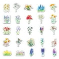 thumbnail image 4 of 50Pcs Mixed Styles Flower Pattern Waterproof PVC Plastic Stickers Self Adhesive Picture Stickers for Water Bottles Stickers Mixed Color 55~85mm, 4 of 4