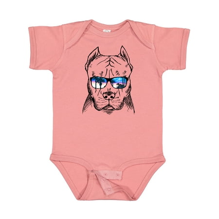 

Inktastic Pitbull Sketch Portrait with Sunglasses Gift Baby Boy or Baby Girl Bodysuit