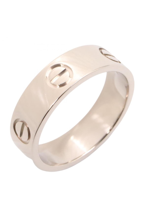 Pre-Owned Cartier Love Ring, 18K White Gold, Silver, for Men and Women, B4084755 (Good)