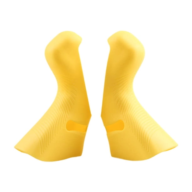 2 piezas de fundas para palanca de freno de bicicleta, fundas para palanca de cambios de bicicleta, fundas para manija Amarillo