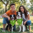 thumbnail image 3 of Dog Bandana 1 Pack,Green Daisy Flower Orange Centers Pattern Bandanas for Dogs,Cat Bandana,Small/ Large Dog Bandana 2 Size,Dog Bandanas Girl Boy, 3 of 6
