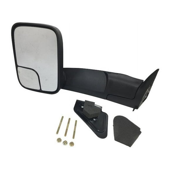 Left Driver Side Tow Power Mirror - Manual Folding, Manual Flip-up, Textured Black - Compatible with 1994 - 2002 Dodge Ram 3500 1995 1996 1997 1998 1999 2000 2001
