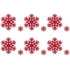 thumbnail image 1 of Injueey Mantel individual y juego de manteles individuales con diseño de copos de nieve, color verde, ligeros, ideales para Navidad, Pascua y Mostrada Copo de nieve 12 piezas, 1 of 5