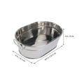 thumbnail image 2 of POINTERTECK Bucket Ice Metal Galvanized Tub Beveragedrink Oval Storage Planter Tub Flower Cooler Rustic Buckets Beermini Bins, 2 of 6