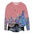 thumbnail image 5 of WEAIXIMIUNG Robe Chandail en Molleton Filles Femmes Noël Col Rond Haut Unique Imprimé Chandail en Molleton Sans Capuche, 5 of 5